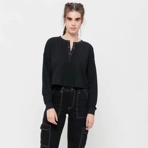 Urban Outfitters cropped black sweatshirt